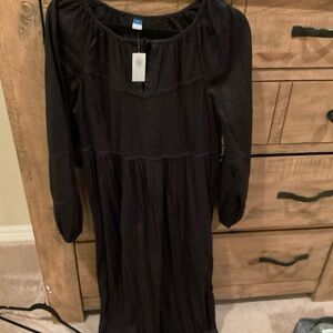 Old Navy Black Long Sleeve Dress